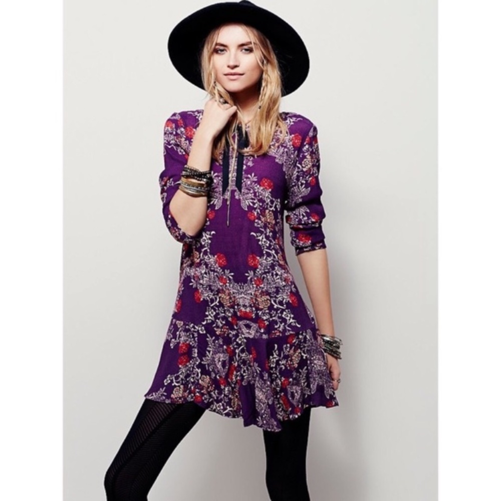 NWT Free People Smooth Talker Floral Print Tunic